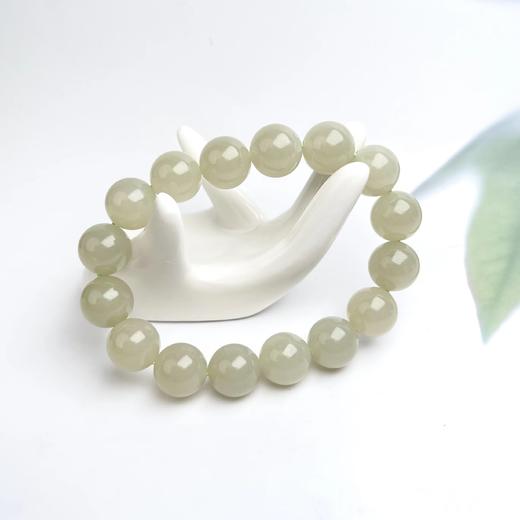 和田玉单圈手串-水青圆珠 商品图0