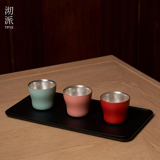 沏派 主人杯陶瓷鎏银茶杯户外露营旅行功夫茶具办公室居家茶盏 商品图3