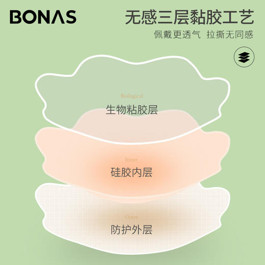 【宝娜斯硅胶提拉胸贴】女婚纱用聚拢上托乳贴，吊带用防下垂防凸点胸贴 商品图1