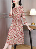 YX【现货7天】碎花苎麻连衣裙女中长款2024夏季新款韩版宽松显瘦直筒裙子 商品缩略图1