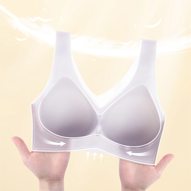 裸感冰肌 无痕凉感轻薄透气水滴型半固定杯垫文胸
