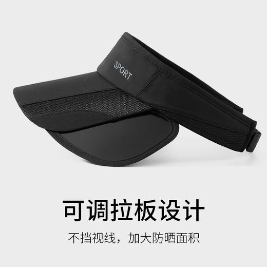 【加宽空顶遮阳帽】夏天防晒男女伸缩抽拉帽檐 户外运动休闲骑车遮阳帽太阳帽 商品图2