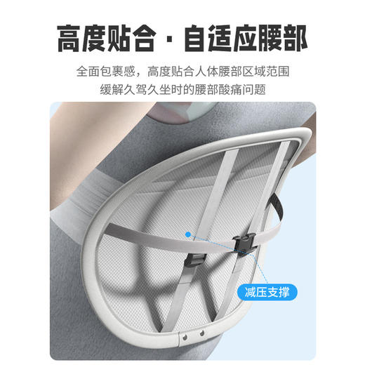 【夏季汽车靠垫让您尽享旅途！】轻薄透气，舒适腰靠，细节舒适，呵护腰部，满足您的汽车生活。 商品图1