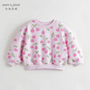 马克珍妮秋装新款 女童满印宽松落肩卫衣 儿童上衣231321 商品缩略图0