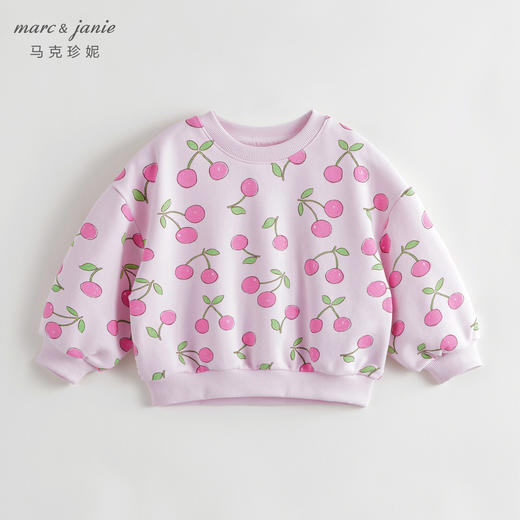 马克珍妮秋装新款 女童满印宽松落肩卫衣 儿童上衣231321 商品图0
