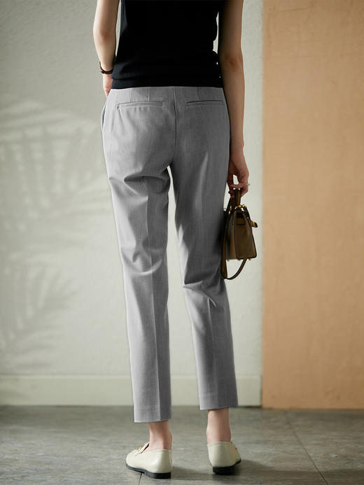 YX【现货7天】高腰九分休闲裤女2024夏季新款潮韩版西装裤宽松显瘦直筒裤子 商品图2