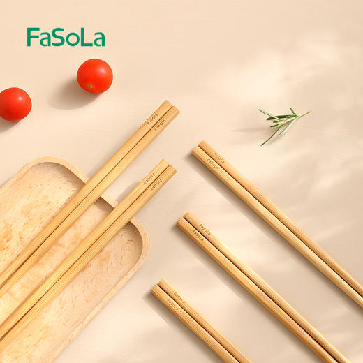 FaSoLa筷子碳化竹筷家用无漆无蜡不易发霉防滑家庭新款中式餐具 商品图4