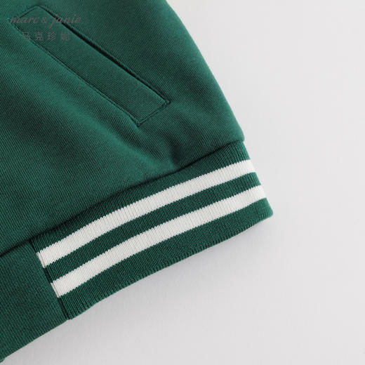 马克珍妮秋装 男女童学院风撞色拼接棒球服 儿童运动外套231156 商品图5