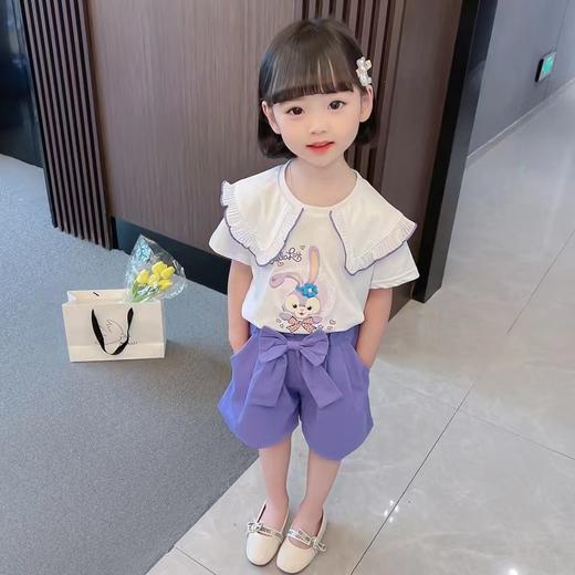【夏季新款！儿童两件套套装】女童夏装洋气星黛露套装，助你的小公主轻松穿出韩版潮范！新款，网红短裤两件套，清新可爱，给孩子们带来舒适的穿着体验。sh 商品图2