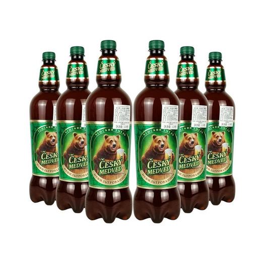 俄罗斯进口捷克熊1.35L鲜啤酒 商品图0