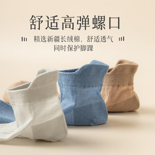 【6双装 200针纯棉男袜】夏日炎炎，透气网眼设计，清凉舒适，白色简约不掉跟，中短筒百搭经典。选择纯棉，体贴呵护你的双脚，让你在炎炎夏日也能保持活力！ 商品图4