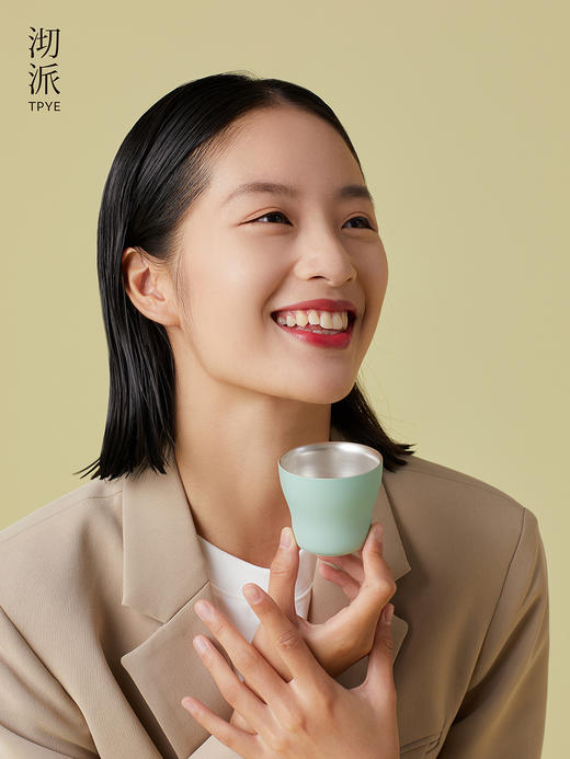 沏派 主人杯陶瓷鎏银茶杯户外露营旅行功夫茶具办公室居家茶盏 商品图12