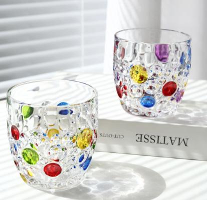 锦璃QPB-01-L幻彩绿汽泡低杯两个 商品图0