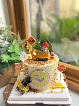 男孩挖挖机奶油蛋糕 下单前请仔细阅读商品详情