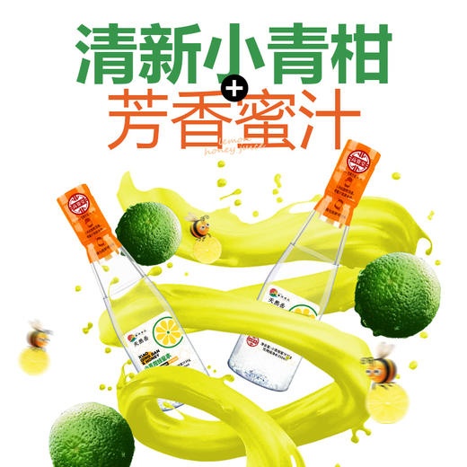 佛冈天然岳小青柑蜂蜜水整箱 味道柑爽清甜开胃解渴解腻饮品（36g+350ml*6支/箱） 商品图2