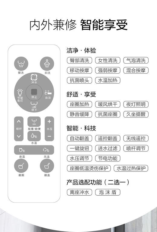 帝富龙 智能坐便器 挂便带水箱 简配两脚 8065 商品图1