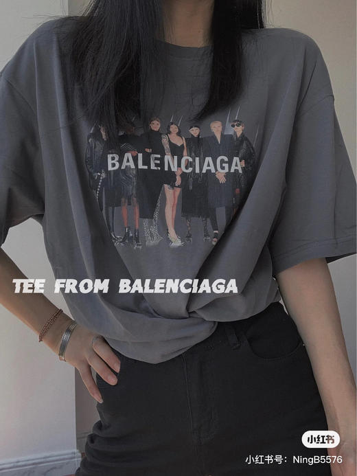 巴黎世家 人像乐队T恤 商品图1