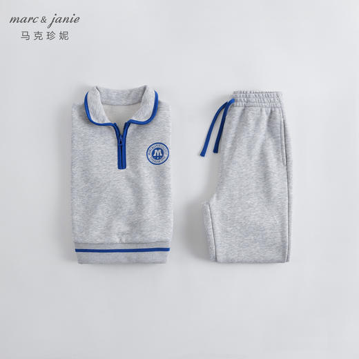 【学院风】马克珍妮秋装新款 男童翻领休闲运动套装231197 商品图1
