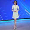 IWY/绿色艺考生礼服女不规则职业装西装连衣裙高级感主持Q899 商品缩略图0