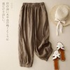 SMZ8488 大码妈妈夏天裤子薄款休闲裤女夏季2023新款棉麻九分灯笼哈伦裤女 商品缩略图1