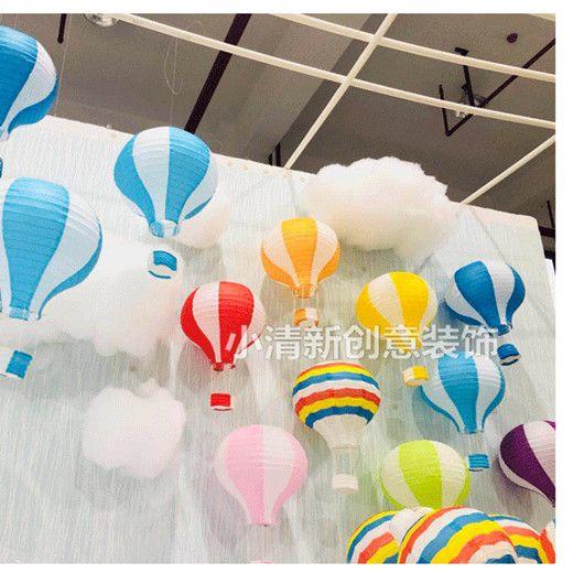 商场店铺幼儿园学校创意空中吊饰走廊环境装饰立体云朵热气球挂饰 商品图8