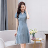 HRZHANG20202连衣裙女夏季2023年新款修身显瘦气质小个子法式夏天衬衫短袖裙子 商品缩略图2