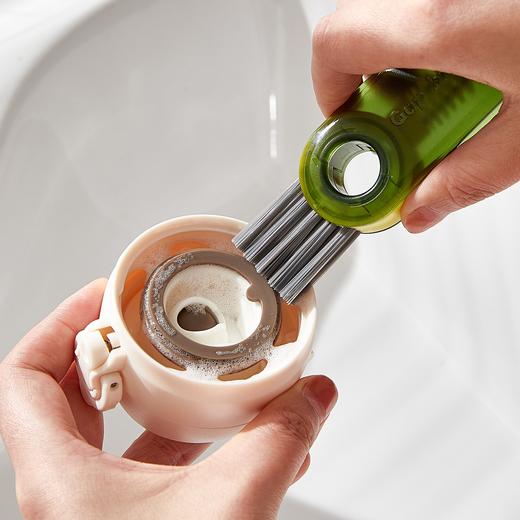 杯刷洗杯神器杯盖硅胶杯口刷茶水杯清洗奶瓶刷缝隙刷硬毛清洁刷 商品图3