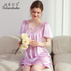 SK-S5807真丝睡裙女夏秋季桑蚕丝丝绸短袖宽松新款睡裙S5807 商品缩略图2