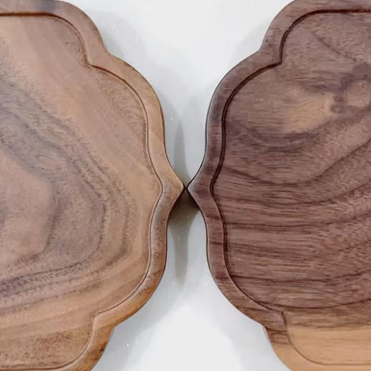 锦绣-实木茶盘黑胡桃木干泡台新中式家用花边茶台茶托壶承(36*13.5cm)福字胡桃木茶盘（32*15*5） 商品图4