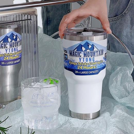 冰霸杯304不锈钢大容量水杯保冰杯制冷保冷杯车载咖啡杯 商品图2