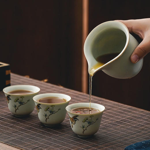 成艺汝窑茶具套装家用陶瓷功夫茶具泡茶壶茶杯中式高端礼盒装 商品图3