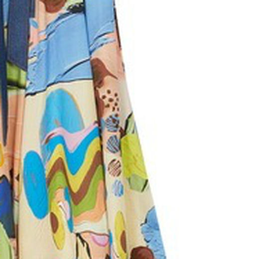 【天丝系列】谜底印花吊带连衣裙2022秋新款气质长裙223ML1214 商品图4