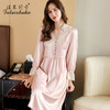 SK-S5696    19姆米新款重磅桑蚕丝睡裙女长款性感红色家居服夏长裙睡衣S5696 商品缩略图0