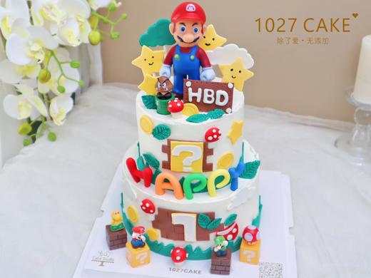 1027CAKE  |   超级玛丽 马里奥主题蛋糕 双层蛋糕 商品图0