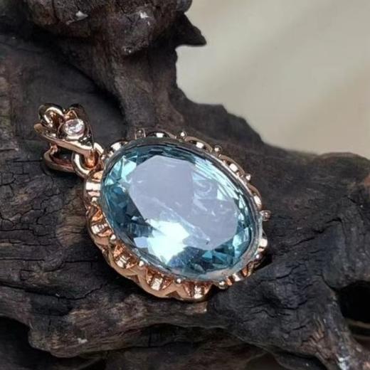 18k托帕石吊坠-切割面太阳花820 商品图0