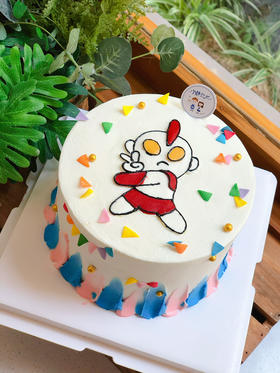 手绘奥特曼奶油蛋糕 下单前请仔细阅读商品详情