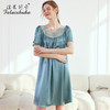 SK-S5807真丝睡裙女夏秋季桑蚕丝丝绸短袖宽松新款睡裙S5807 商品缩略图3
