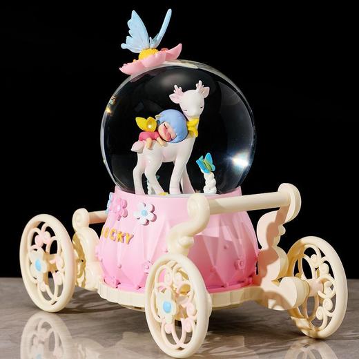 一鹿生花音乐盒水晶球自动飘雪内转八音盒送闺蜜同学生日圣诞礼物 商品图1