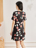 复古法式，花朵气质收腰显瘦a字摆连衣裙WLZD-2314306 商品缩略图1