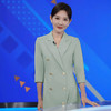 IWY/绿色主持人正装女小众不规则西装连衣裙气质播音艺考Q862-G 商品缩略图1