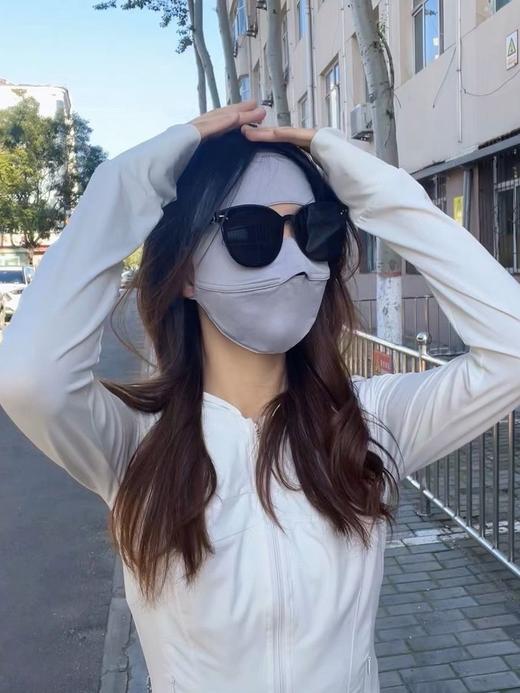 防晒面罩女夏季全脸防紫外线遮阳冰丝口罩户外骑行透气脸基尼面膜 商品图2