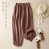 SMZ8488 大码妈妈夏天裤子薄款休闲裤女夏季2023新款棉麻九分灯笼哈伦裤女 商品缩略图3