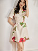 复古法式，花朵气质收腰显瘦a字摆连衣裙WLZD-2314306 商品缩略图0