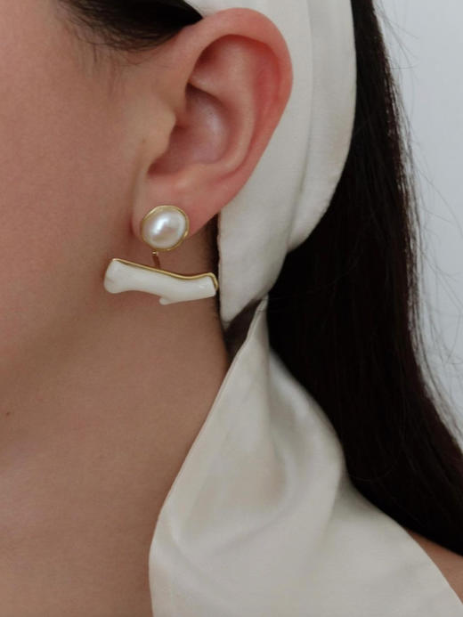 LDMO｜ORECCHINI CORDELIA SMALL Earrings白珊瑚珍珠耳环 商品图0