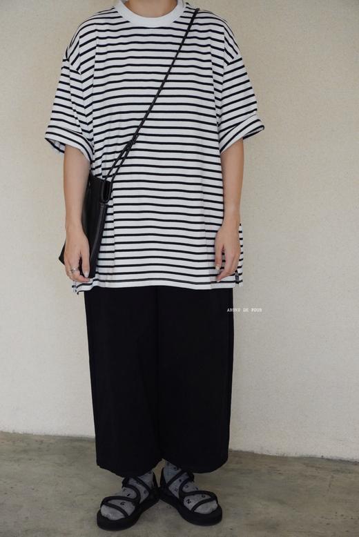 Harvesty3色条纹T恤 商品图2