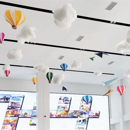 商场店铺幼儿园学校创意空中吊饰走廊环境装饰立体云朵热气球挂饰 商品图7