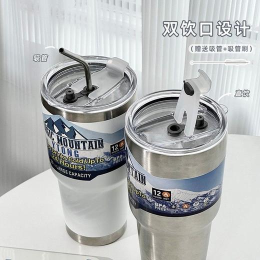 冰霸杯304不锈钢大容量水杯保冰杯制冷保冷杯车载咖啡杯 商品图4