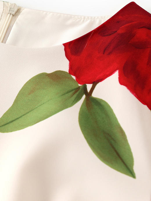 复古法式，花朵气质收腰显瘦a字摆连衣裙WLZD-2314306 商品图3