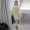 IWY/黄色主持人同款连衣裙气质名媛短袖连衣裙夏季高端Q590 商品缩略图2