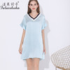 SK-S5686真丝睡衣女夏短袖纯色休闲薄款桑蚕丝绸ins风睡裙可外穿S5686 商品缩略图2